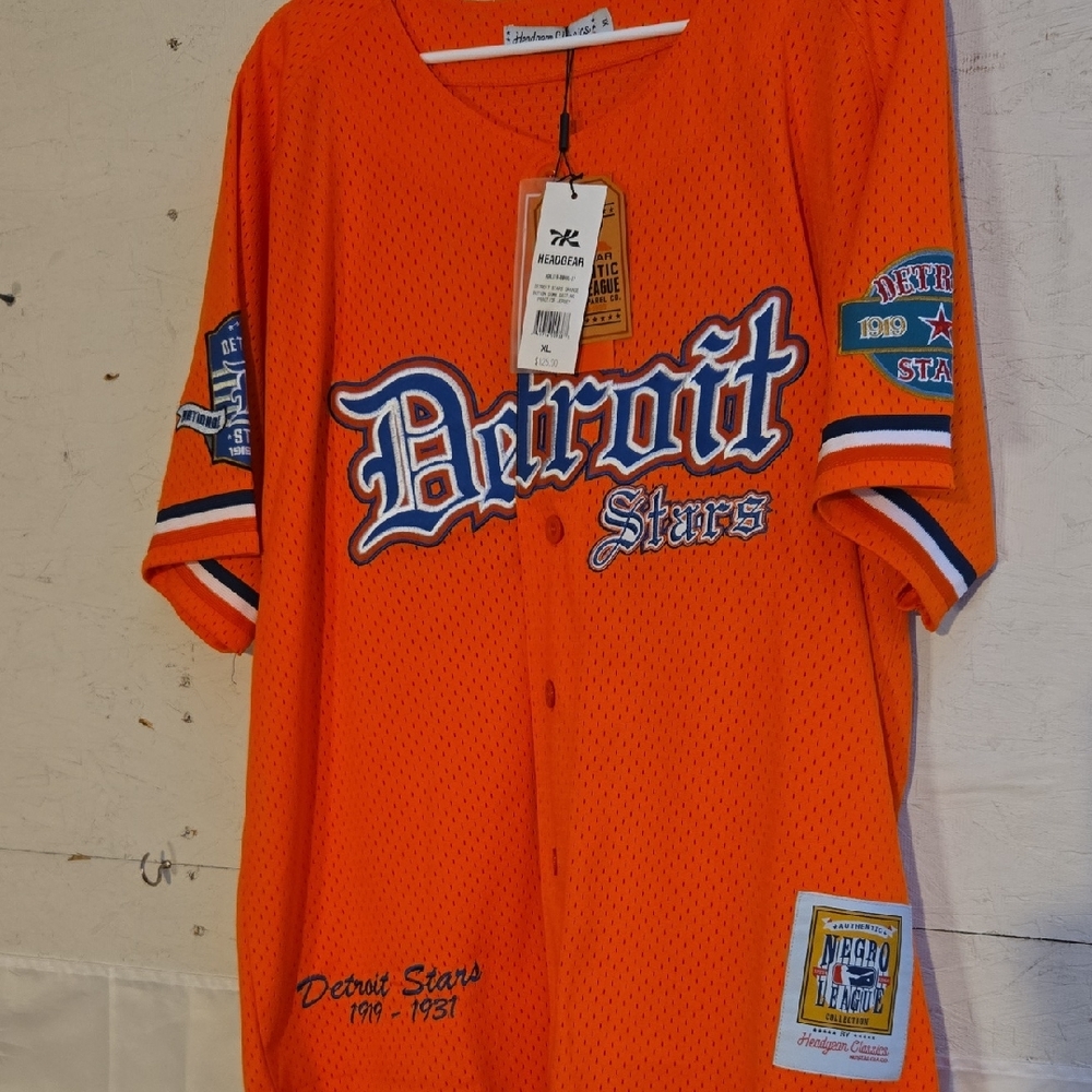 Detroit Stars Orange Baseball Jersey